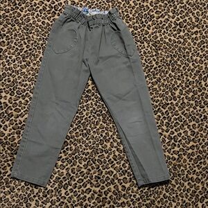 Mini Boden Girls Size 8 Kids olive elastic Waist Pants with 🩷 pocket